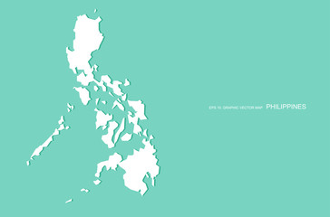 graphic vector map of manila. philippine map. south asia country.