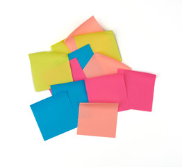 multicolored blank paper stickers of different colors