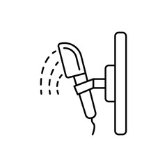 Shower, water icon. Simple line, outline vector bathroom icons for ui and ux, website or mobile application