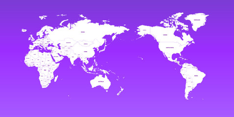 Fototapeta na wymiar world map. detailed line vector world map. continental world map with white background.