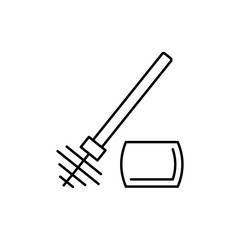 Brush, toilet icon. Simple line, outline vector bathroom icons for ui and ux, website or mobile application