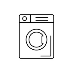 Washing machine, bathroom icon. Simple line, outline vector bathroom icons for ui and ux, website or mobile application