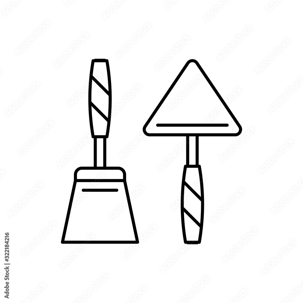 Poster putty knife icon. simple line, outline vector elements of construction tool icons for ui and ux, web