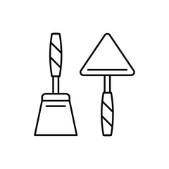 Putty knife icon. Simple line, outline vector elements of construction tool icons for ui and ux, website or mobile application