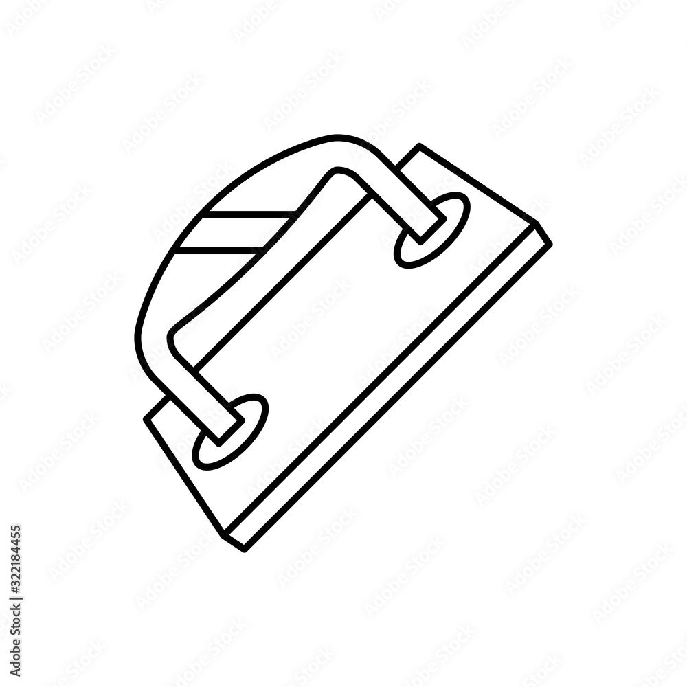 Poster plastering trowel icon. simple line, outline vector elements of construction tool icons for ui and u