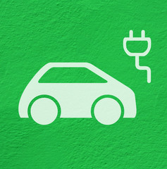Electric car charger symbol