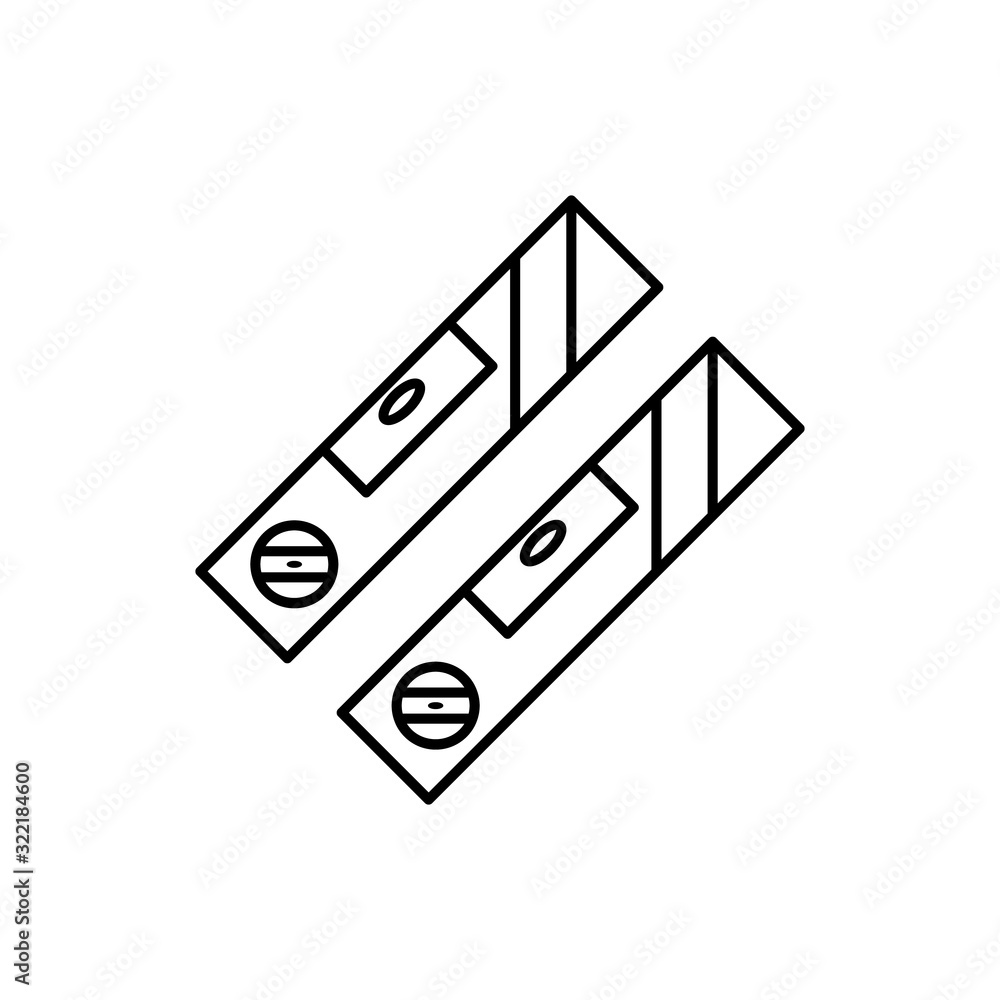 Poster plane icon. simple line, outline vector elements of construction tool icons for ui and ux, website o