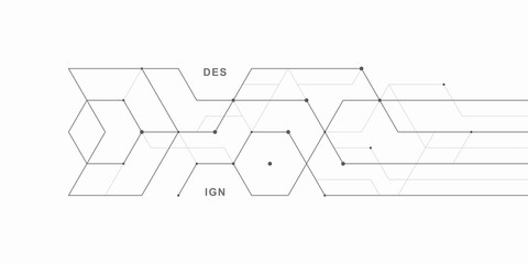 Abstract geometric technological background. Vector creative design.