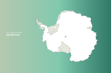 graphic vector map of antarctica. antarctica map. world map. 