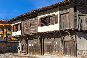 Fototapeta na wymiar Old houses in historical town of Koprivshtitsa, Bulgaria