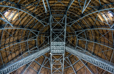 Ancient wooden dome of St. Stephen's Basilica in Budapest, Hungary