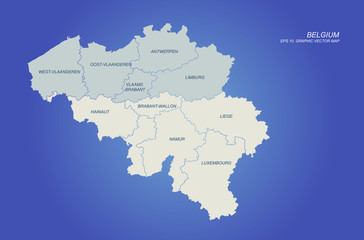 Fototapeta na wymiar graphic vector of bulgium map. europe country map. eu map.