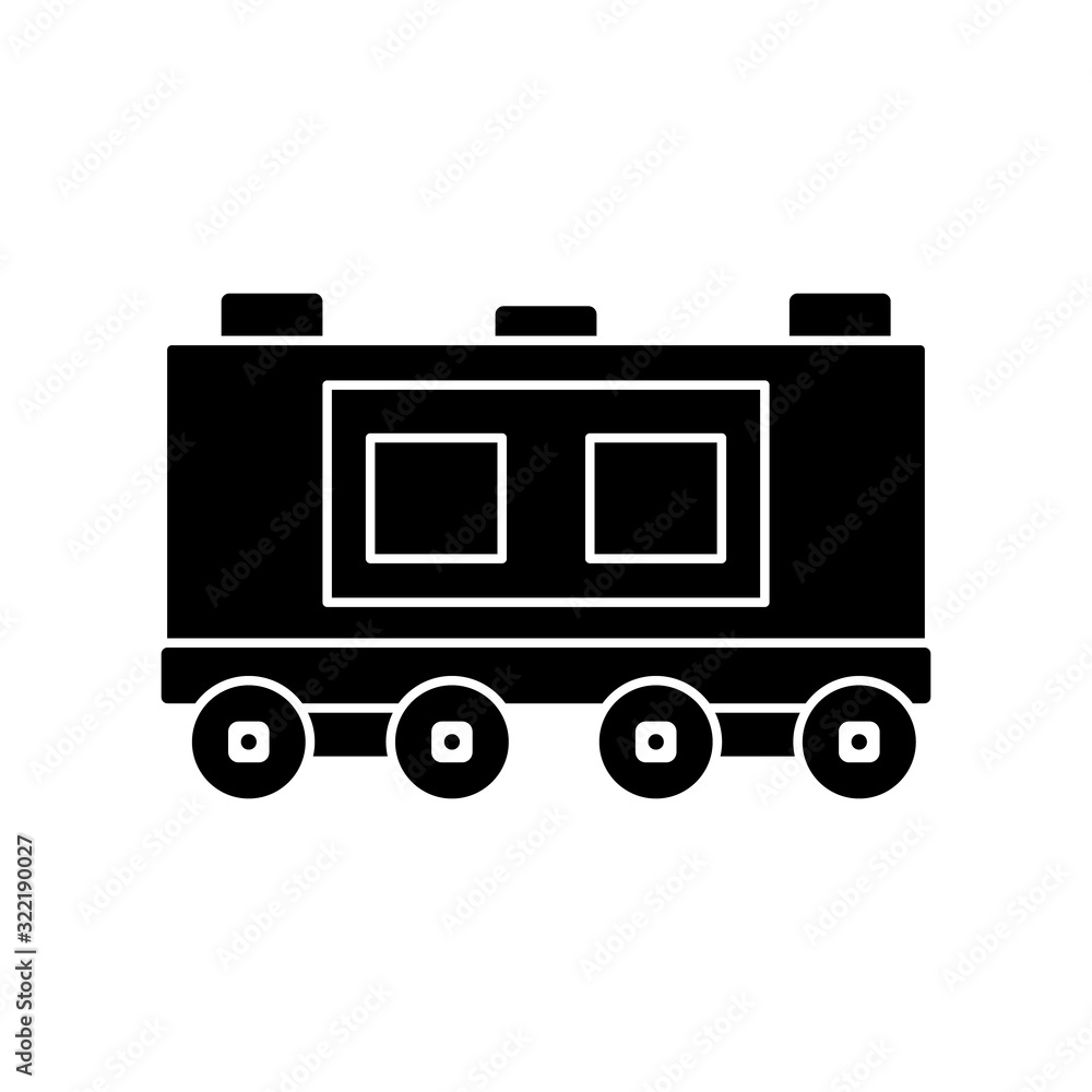 Poster wagon icon. simple vector of train transport icons for ui and ux, website or mobile application