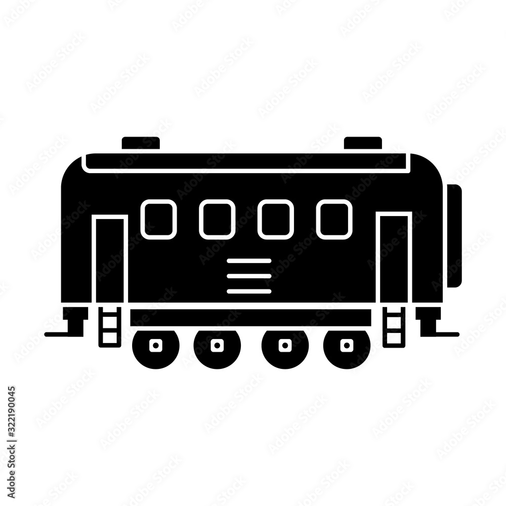 Poster wagon icon. simple vector of train transport icons for ui and ux, website or mobile application