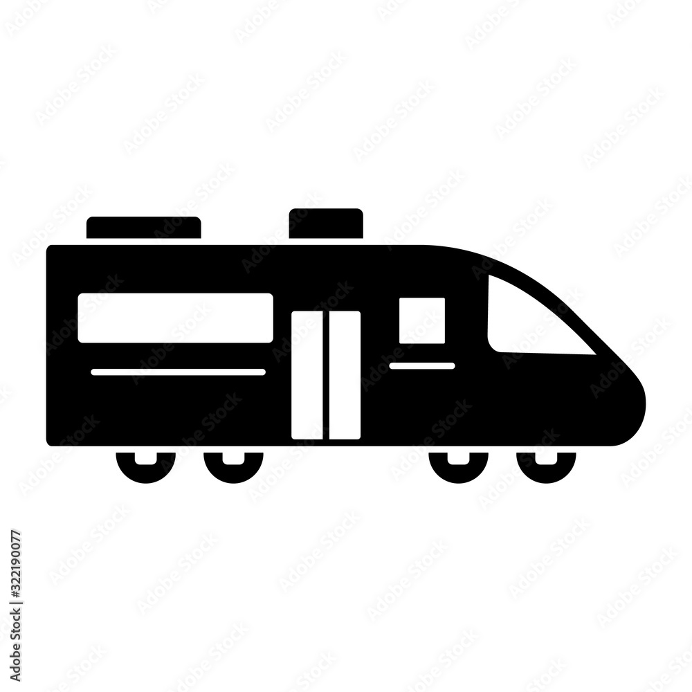 Poster bullet train icon. simple vector of train transport icons for ui and ux, website or mobile applicati