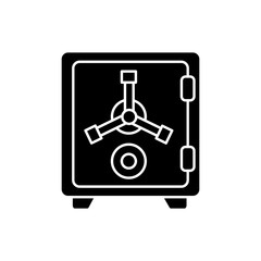 Bank, deposit, safe, safety, strongbox Glyph Icon. Vector isolated illustration