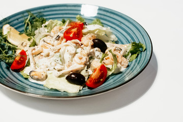 Delicious italian food isolation on white background