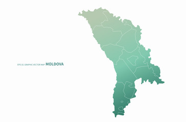 moldova map. graphic vector map of mildova. eu country.