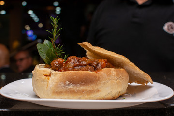 grilled salmon steak with sauce