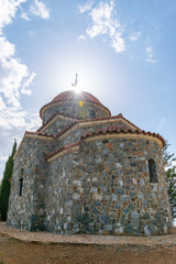 Fototapeta na wymiar Scenic view of the monastery of Stavrovuni in the mountains.