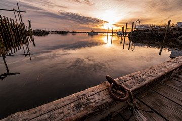 Sunset in Biddeford Pool Harbor - Biddeford, Maine.