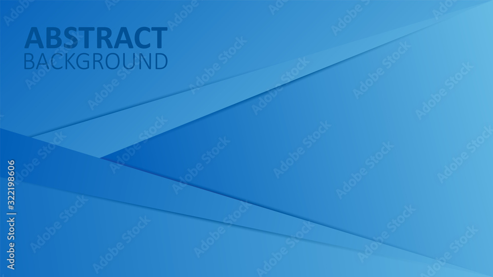 Poster blue gradient geometric background material design overlap layer.