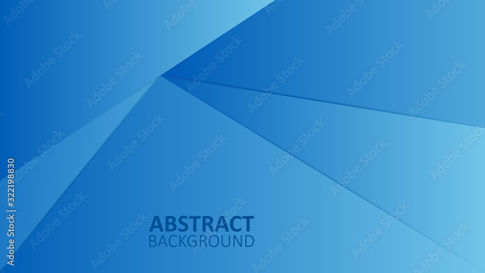 Poster blue gradient geometric background material design overlap layer.