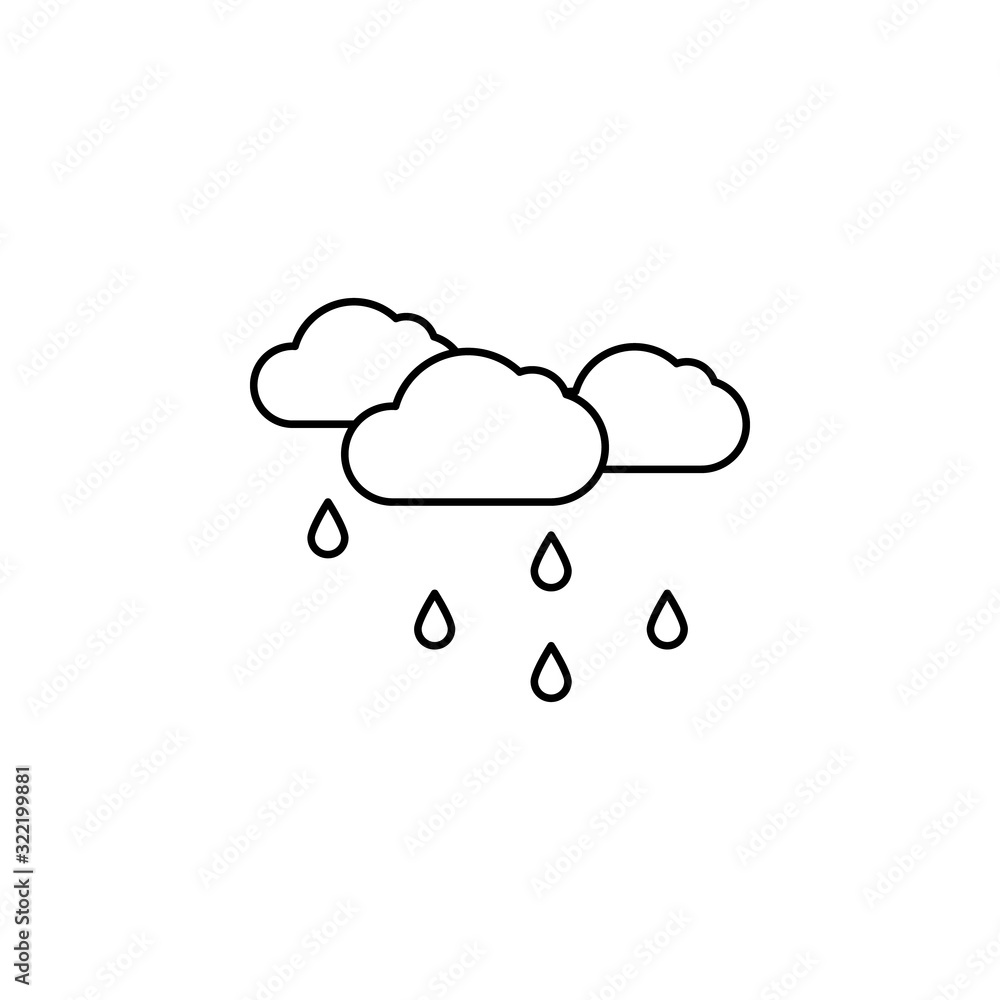Poster cloud rain icon. simple line, outline vector elements of spring icons for ui and ux, website or mobi