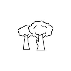 Tree plant icon. Simple line, outline vector elements of spring icons for ui and ux, website or mobile application