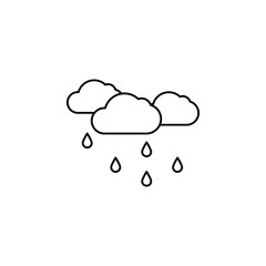 Cloud rain icon. Simple line, outline vector elements of spring icons for ui and ux, website or mobile application