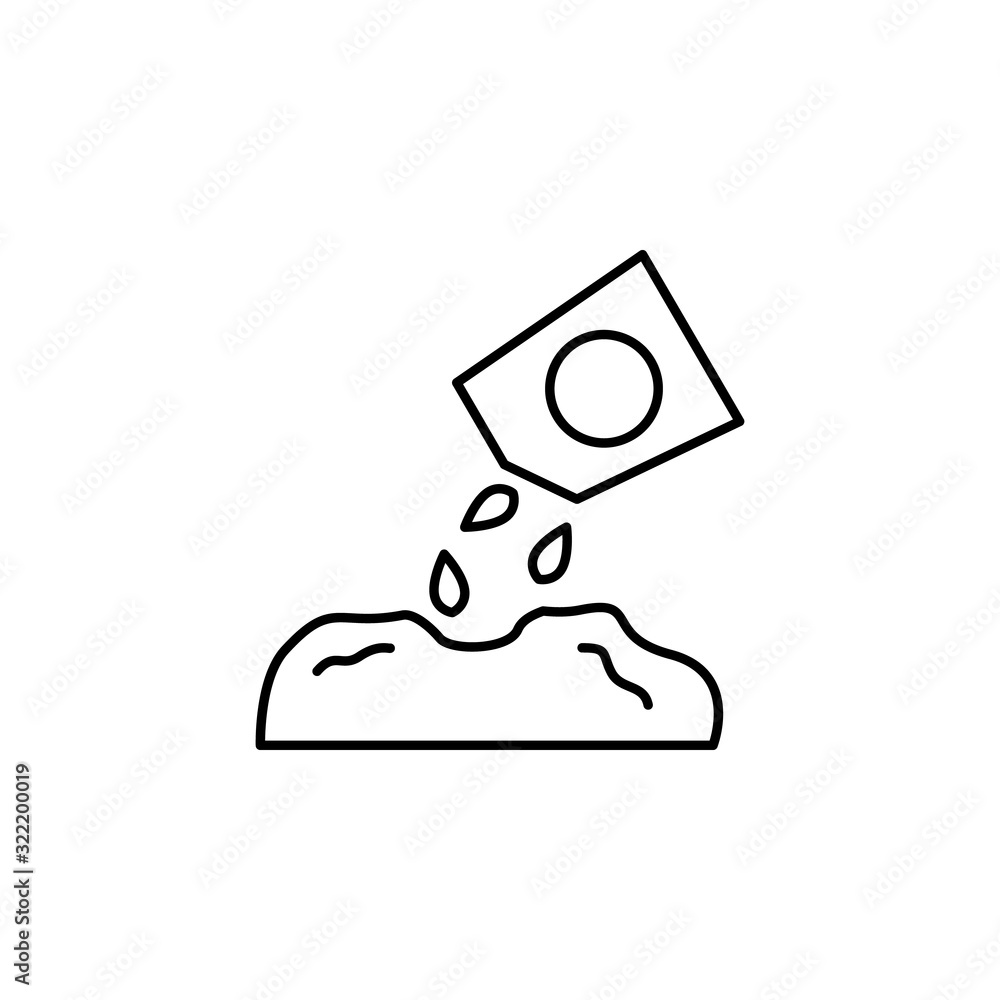 Poster soil seed icon. simple line, outline vector elements of spring icons for ui and ux, website or mobil