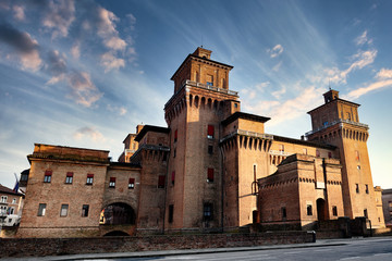 Estense Castle of Ferrara, Italy - obrazy, fototapety, plakaty