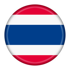 Thailand flag button illustration with clipping path