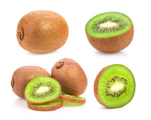 Fototapeta premium kiwi fruit on white background