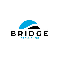 bridge logo icon vector isolated