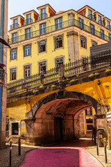 Fototapeta premium pink street in lsibon
