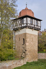 Tower with half-timbered structure, Faustturm in Maulbronn Abbey