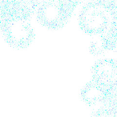 Blue, cyan, turquoise glitter stars confetti
