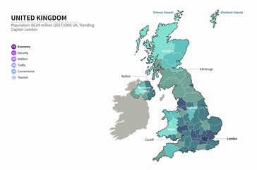 england map. graphic vector of united kingdom map. uk map. europe country map