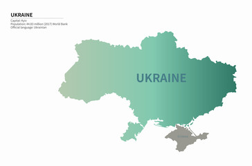Fototapeta premium graphic vector map of ukraine. ukraine map. europe country map.