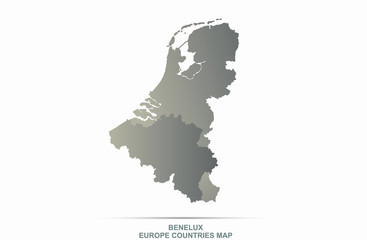 benelux countries map.  benelux map in north europe countries. netherland, belgium, luxembourg map.