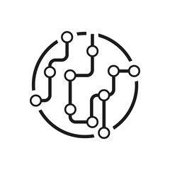 technology icon design vector logo template EPS 10