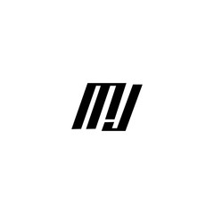 MJ JM Letter Logo Design Template