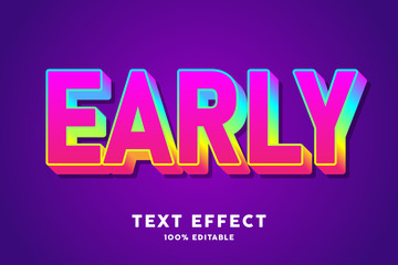 3d gradient text effect, editable text