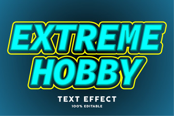 extreme hobby text effect, editable text
