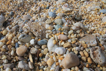 Background of a stony beach