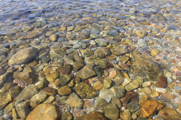 View of stones under the sea