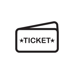 ticket icon design vector logo template EPS 10