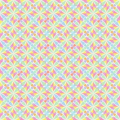 Fototapeta premium Colorful ofSeamless Pattern With Flowers, Abstract, Illustrator Floral Pattern Wallpaper 
