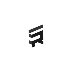 SR RS Letter Logo Design Template